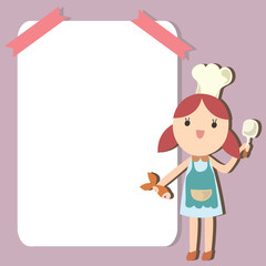 Little chef with empty space background