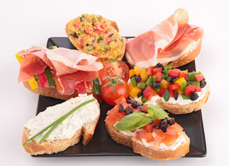 bruschetta with vegetables