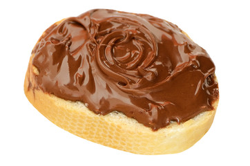 Bread with chocolate cream