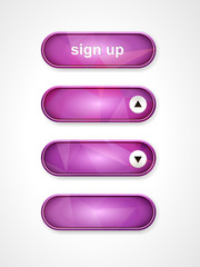 Obraz premium beauty polygon pattern button set