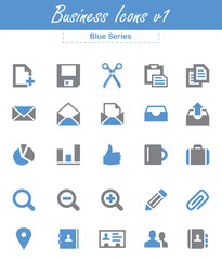 Business Icons v1 (Blue Series)
