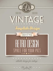 Papier Peint photo autocollant Poster vintage Modèle de page ou de couverture rétro vintage