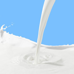 Pouring milk splash