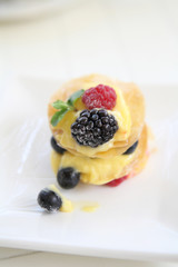 Mille feuille of berries