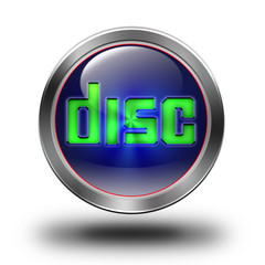 Disc glossy icon - obrazy, fototapety, plakaty