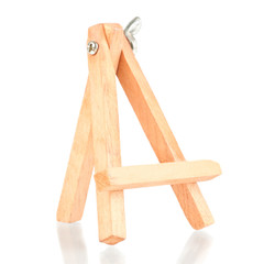 Small tripod for painting without canvas over a white background