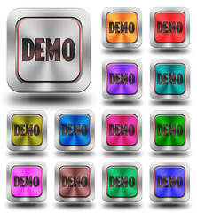 Demo aluminum glossy icons, crazy colors