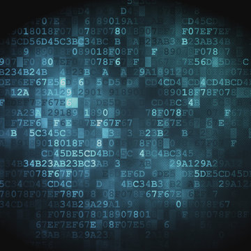 Technology concept: hex-code digital background