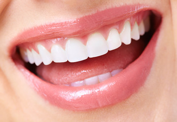 Beautiful woman smile.
