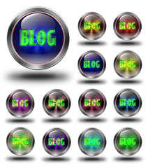 Blog glossy icons, crazy colors