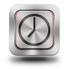 Clock aluminum glossy icon #01