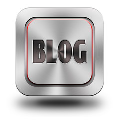 Blog aluminum glossy icon