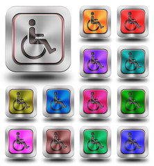 Accessibility aluminum glossy icons, crazy colors - obrazy, fototapety, plakaty
