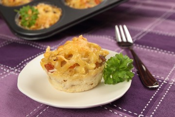 baked pasta muffin