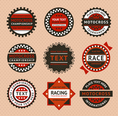 Racing labels - vintage style