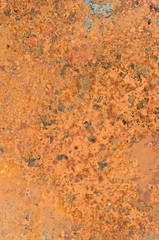 Very old rusty steel wall