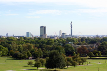 Fototapeta na wymiar Londyn widok z Primrose Hill