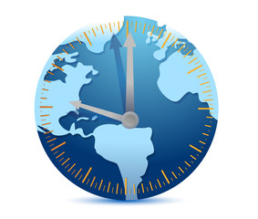 Naklejka premium Global time concept