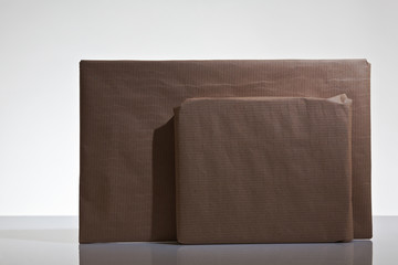 parcels wrapped up in brown papper