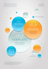 Vector abstract information design template