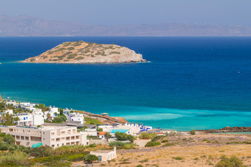 Naklejka na ściany i meble Bay z błękitne laguny na Krecie, Grecja