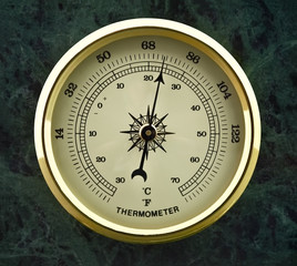 Classic clock on marble background