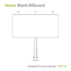 Vector blank Billboard on white background. Eps 10