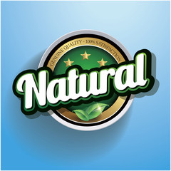Hundred percent vector natural label