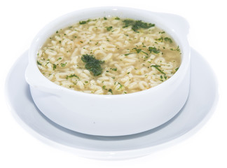 Alphabet Soup isolated on white