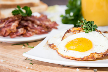 Fried Egg with a portion of Bacon