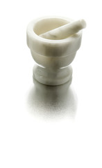 Marble white  mortar and pestle set