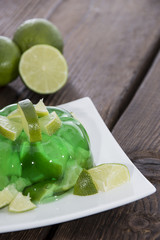 Lime Jello with fresh fruits