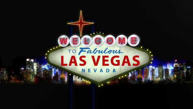 Welcome to Fabulous Las Vegas Sign with City In Background