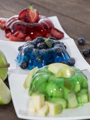 Portions of mixed Jello