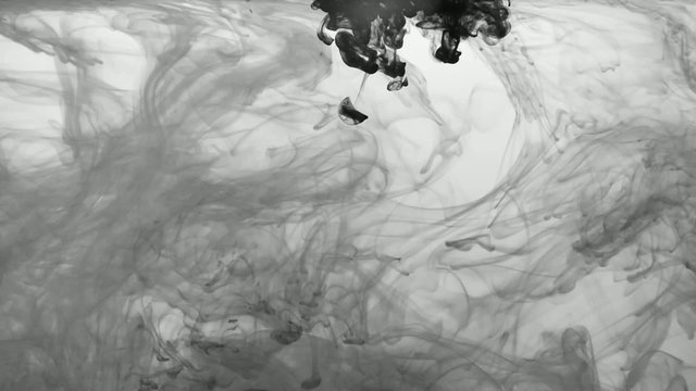 Tinte in Wasser (Schwarz-Wei&szlig;)