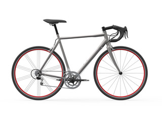 Fototapeta premium Speed Racing Bicycle Isolated on White Background
