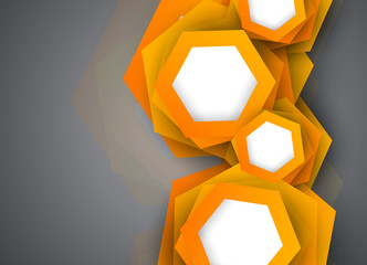 Background with orange hexagons