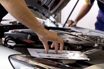 Professional car mechanic, auto repair concept