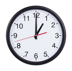 Obraz na płótnie Canvas Office clock is exactly one hour