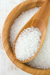 salt in bowl with spoon
