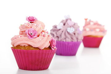 Cupcake in Reihe  Nahaufnahme