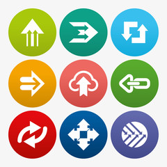 business arrow sign icon set