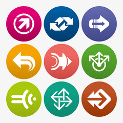 business arrow sign icon set