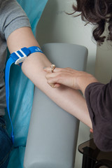 Drawing blood procedure