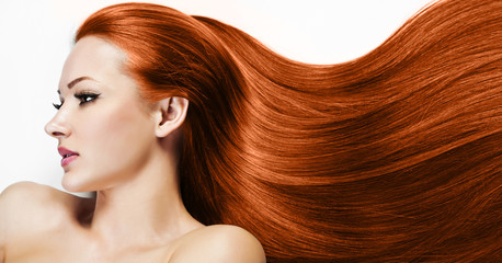Beautiful  Girl. Healthy Long Hair
