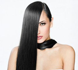 Fototapeta premium Beautiful Girl. Healthy Long Hair