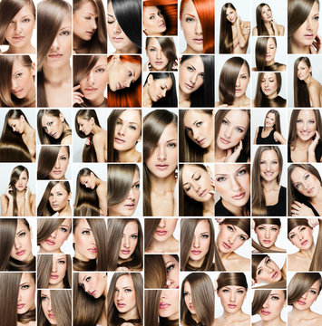 fashion hairstyle collage