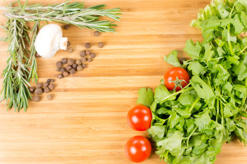 Herbs and vegetables