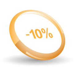 -5%. Vector icon.
