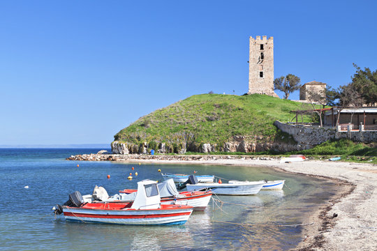 Nea Fokea summer resort at Halkidiki in Greece